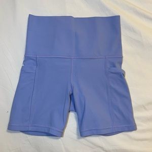 Purple Athleta bike shorts